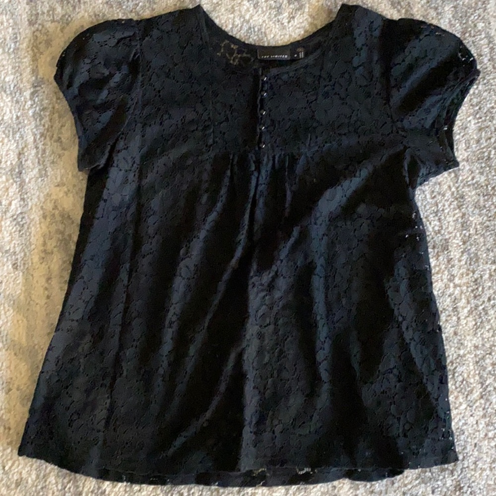 The Limited black babydoll blouse